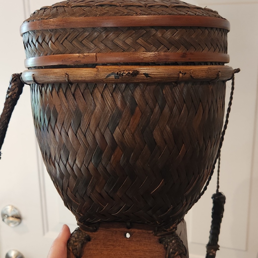 Antique Asian Fish Creel Basket